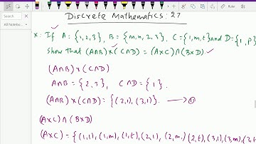Discrete mathematics : - ( Cartesian product and Sets ; Solving problems ) - 27.