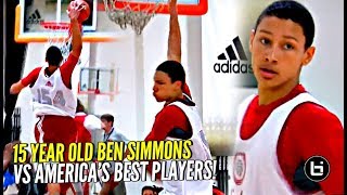 15 Y\/O Ben Simmons DOMINATING vs America's BEST in FIRST Summer In USA at Adidas Nations!