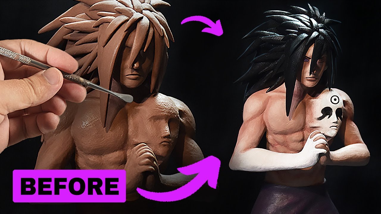 Sculpting MADARA UCHIHA with CLAY 😱 from Naruto Shippuden 🔥
