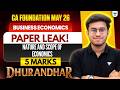 Paper Leak - Nature and Scope of Economics - 5 Marks | CA Foundation | Aditya Shivhare | Dhurandhar