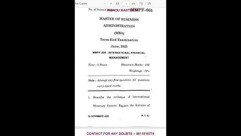 MMPF 005 JUNE 2025 QUESTION PAPER