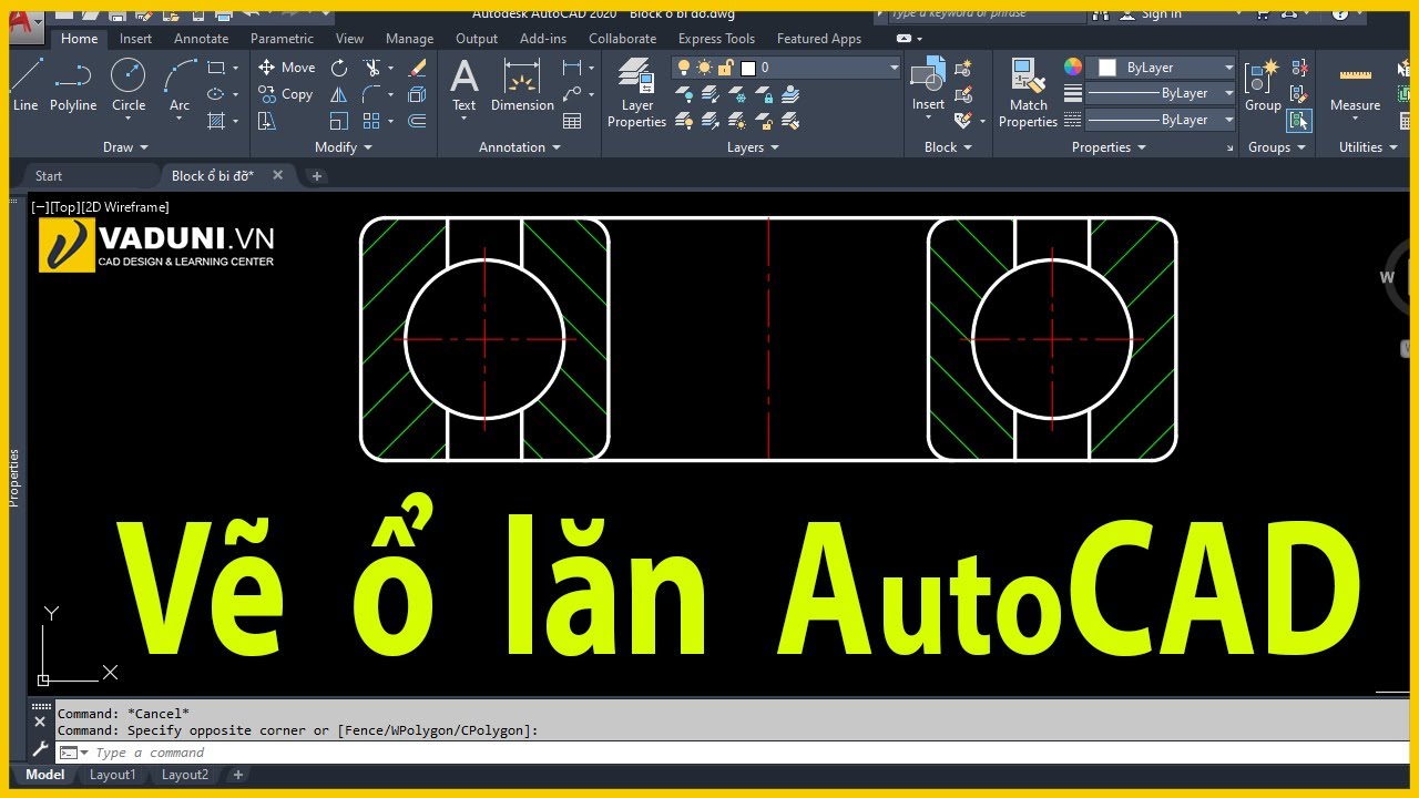 🔴Hướng Dẫn Vẽ Ổ Lăn Bằng Autocad Siêu Nhanh | Dynamic Block - Youtube