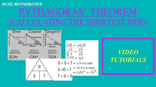 GCSE Mathematics Pythagoras' Theorem calculating one of the shorter sides (Grade 4).