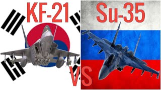 Comparison Korean KF-21 VS Russian Su-35S Fighter Jet - Who wins?