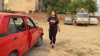 pedal pumping -cranking girl ~sneakers ~old car stalling(watch full video on Patreon)