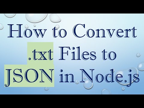 How to Convert .txt Files to JSON in Node.js