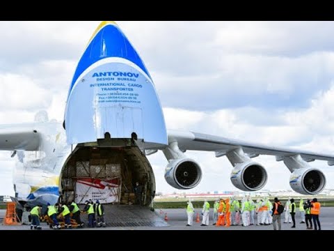 Ан-225 МРИЯ. Взлет самого большого самолета в мире из аэропорта Варшавы. Видео из кабины пилотов.