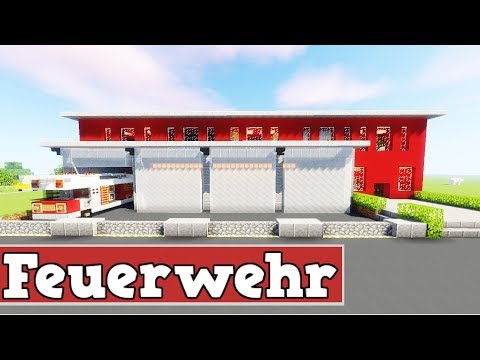 Wie baut man eine Feuerwehrwache in Minecraft | Minecraft Deutsch Feuerwehr Bauen Tutorial