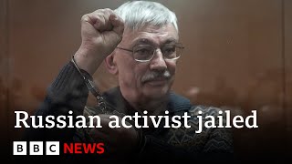 Russian human rights activist Oleg Orlov jailed over Ukraine war opposition | BBC News screenshot 3