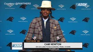 Cam Newton reacts to 32-6 loss to Buccaneers after final home game at Bank of America stadium