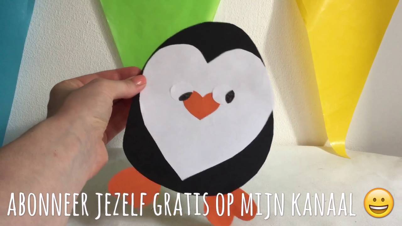 Fonkelnieuw ☆ DIY PINGUïN VAN PAPIER KNUTSELEN ☆ DOE HET ZELF IDEEEN BA-64