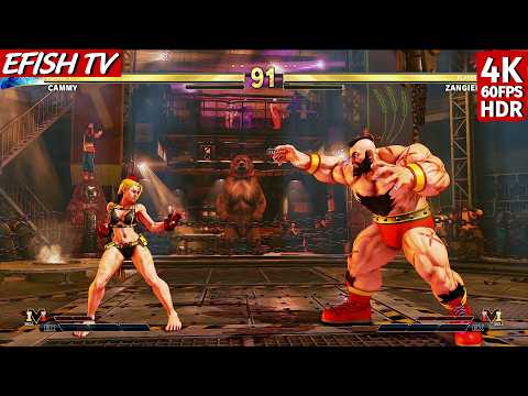 Cammy vs Zangief (Hardest AI) - Street Fighter V