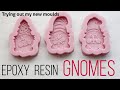 Epoxy resin gnomes trying brand new moulds