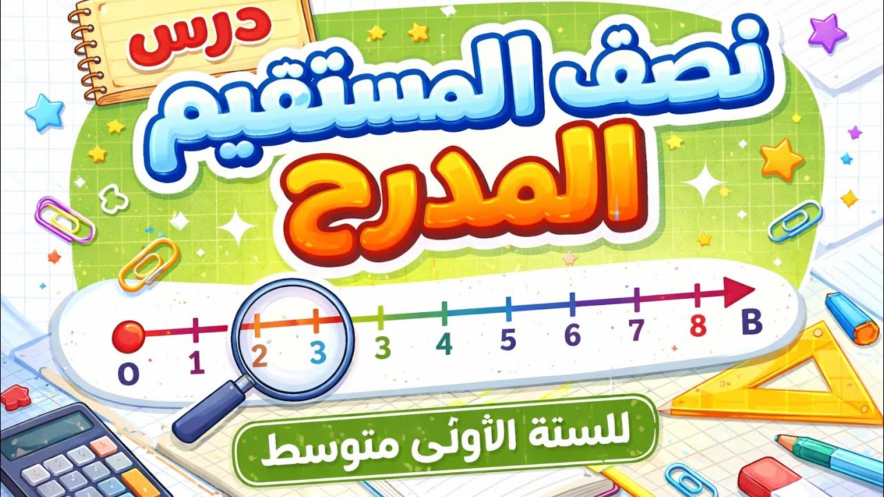 نصف المستقيم المدرج للسنة الأولى متوسط 