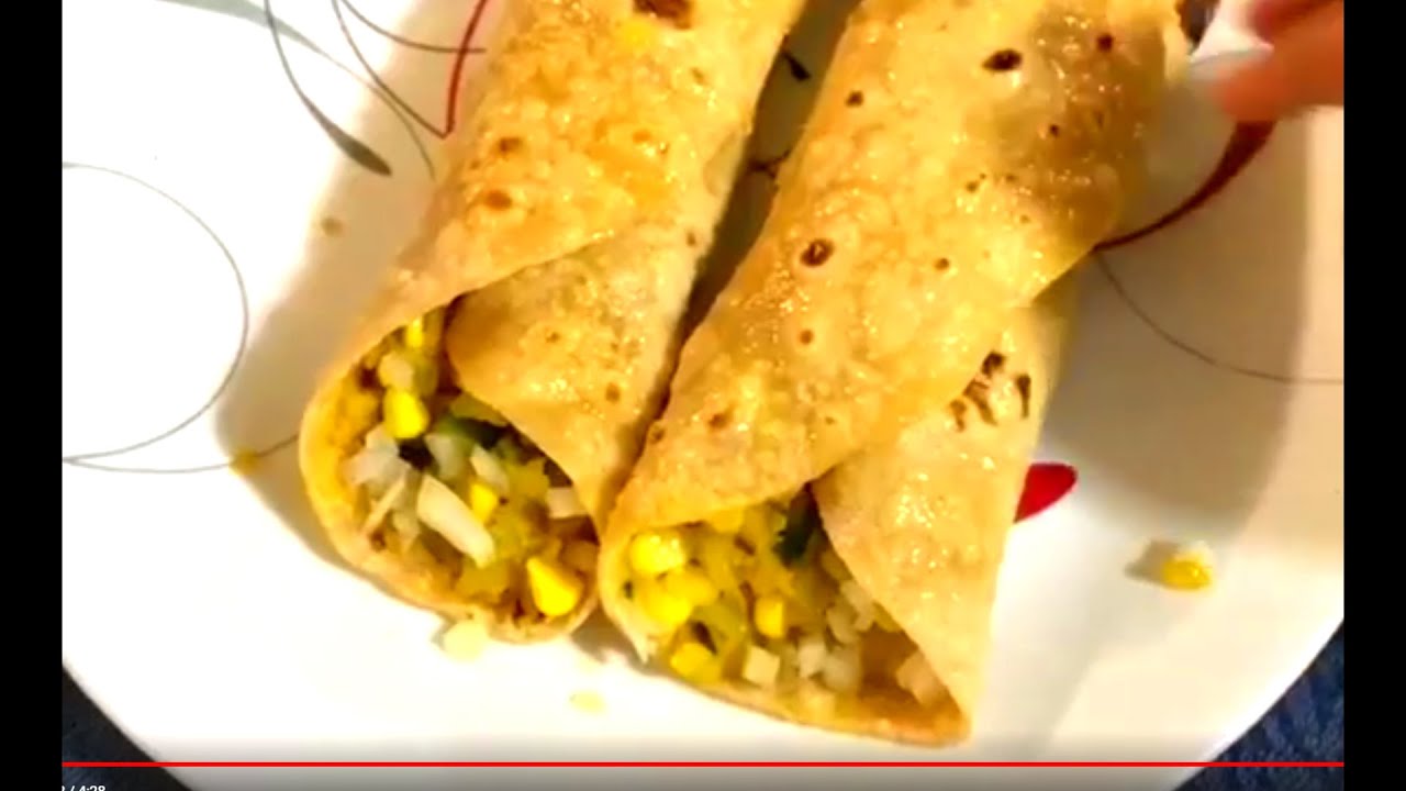 ALOO CORN FRANKIE RECIPE IN TELUGU POTATO&CORN FRANKIE RECIPE WITH