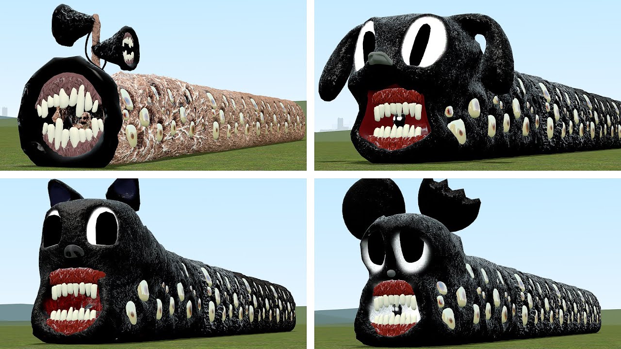 NEW SIREN HEAD EATER VS CARTOON DOG EATER VS CARTOON CAT EATER VS CARTOON MOUSE EATER in Garry's Mod