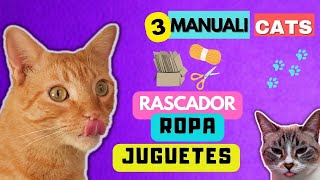 😽3 Manualidades FÁCILES que puedes hacer a tu gato sin gastar dinero! 🐾🙌 RECOPILACION