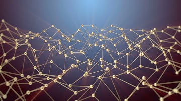 Abstract geometrical background with moving lines and dots. looping. 3d rendering