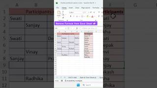 Remove formula from excel sheet and keep values !!