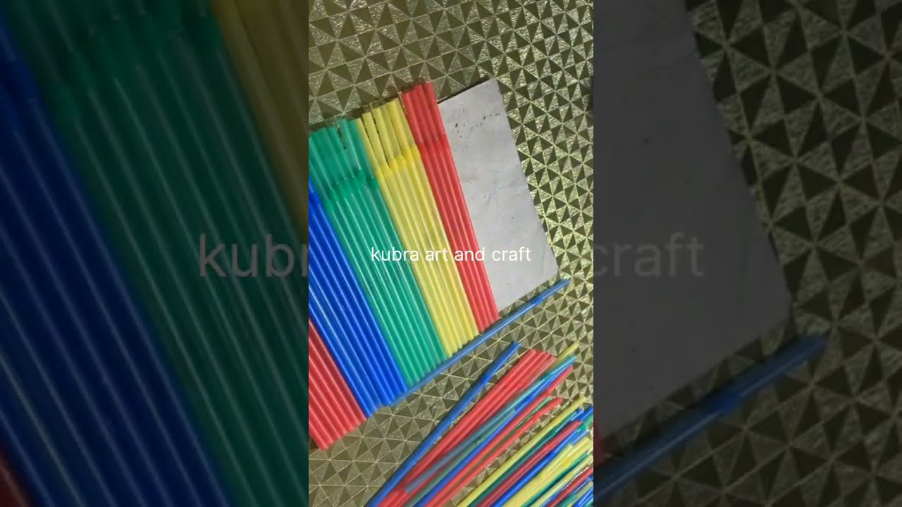 Drinking straw hand fan idea#