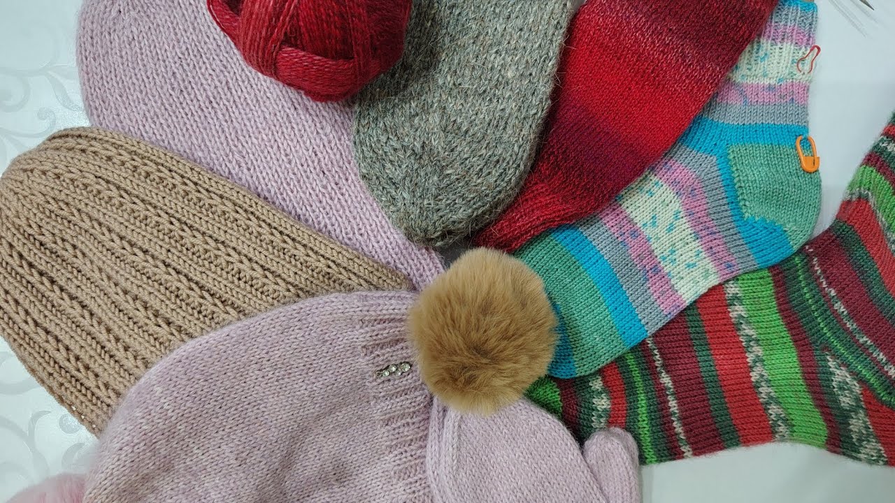 Готовые работы, вышли новинки носочной пряжи, аналоги пряжи в палитре