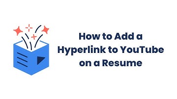 How to Add a Hyperlink to a YouTube Video on a Resume