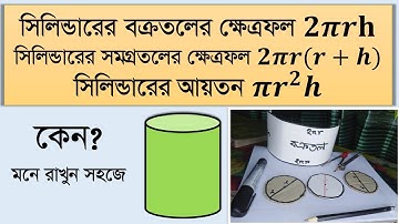 বেলন /Cylinder/ বেলনের আয়তন /বক্রতলের ক্ষেত্রফল/ সমগ্রতলের ক্ষেত্রফল ৷৷