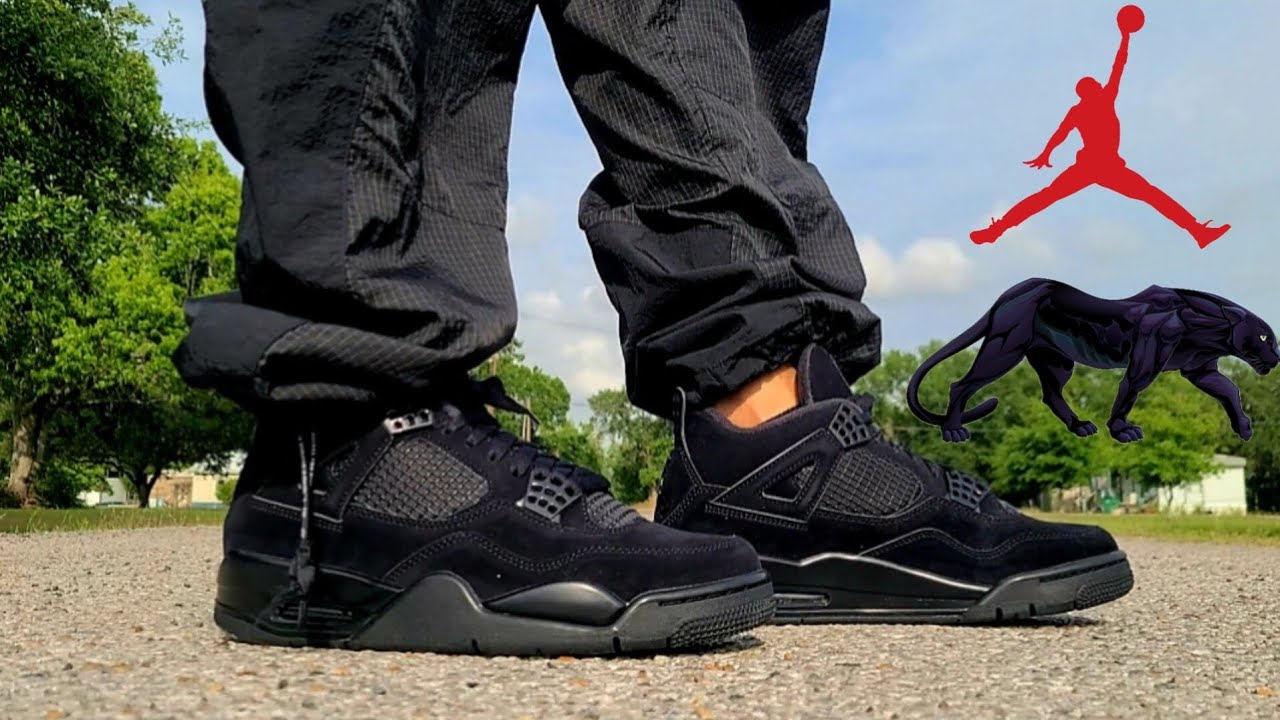 The Black Cat Returns - Air Jordan 4 Black Cat Review - YouTube