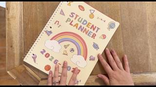 Full Back to school planning with student planner SUNEE Elementary Student Planner 2026-2027, Academic Ye Guide