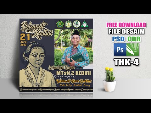 Desain TWIBBON HARI KARTINI 2023, Free Download Desain Twibbon, Template Twibbon Hari Kartini PsdCdr