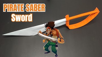 Origami Saber Sword || DIY - Making a PIRATE SABER from Paper