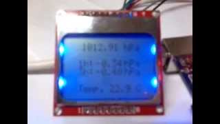 Arduino barometer and tendency with BMP085 and nokia 5110 display