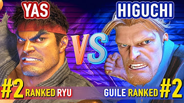 SF6 ▰ YAS (#2 Ranked Ryu) vs HIGUCHI (#2 Ranked Guile) ▰ High Level Gameplay