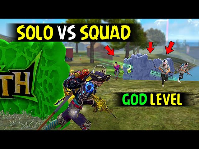 BEST SOLO VS SQUAD GAMEPLAY ON MOBILE