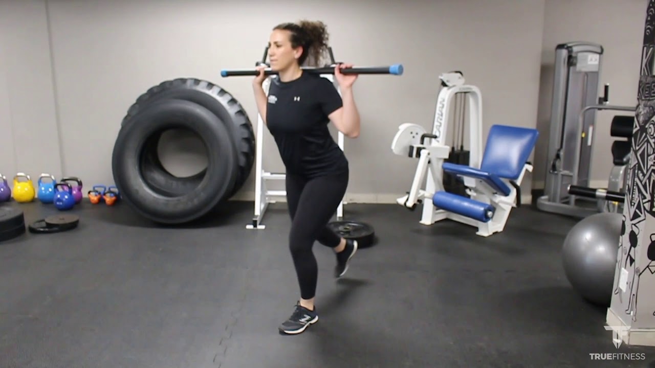 Body Bar Reverse Lunges YouTube