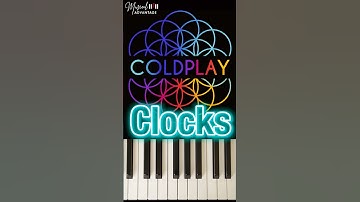 How to Play: Coldplay - Clocks - Piano Intro Tutorial (3 Levels) #piano #shorts #tutorial #coldplay