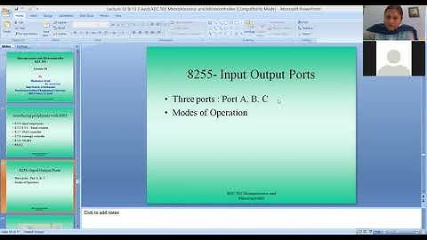 Lecture 18: KEC502 Microprocessor and Microcontroller: 8255 interfacing with 8085