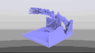 Blender 3D 80,000 SPH Particle flow test