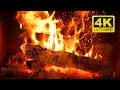 Fireplace at Night 4K 🔥 Cozy Fireplace (12 HOURS). Fireplace video with Burning Logs &amp; Fire Sounds