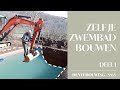 63. Zelf ons zwembad ingraven direct tegen de aarde | Wij bouwen zelf ons droomhuis in Frankrijk