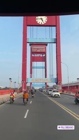 Suasana Dijembatan Apera Palembang#trendingshorts #trending #jembatan ampera