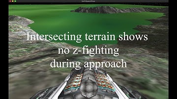 No z-buffer fighting during continuous flight from space to ground and back.