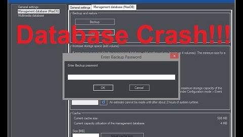 Restore Cayuga database When System Crash!!! SeeTec