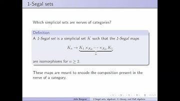TRHW01 | Prof. Julie Bergner | 2-Segal spaces in homotopy theory, algebra, and algebraic K-theory