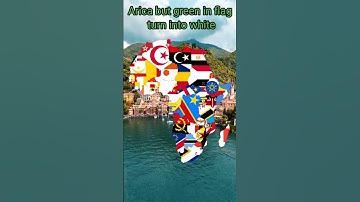 Africa but green in flag turn into white #flag #map #colors #shorts #geography