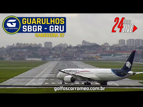 🔴 SBGR LIVE 27 - GRU AIRPORT - AEROPORTO INTERNACIONAL DE SÃO PAULO/GUARULHOS - CÂMERA 24H FULL ATC