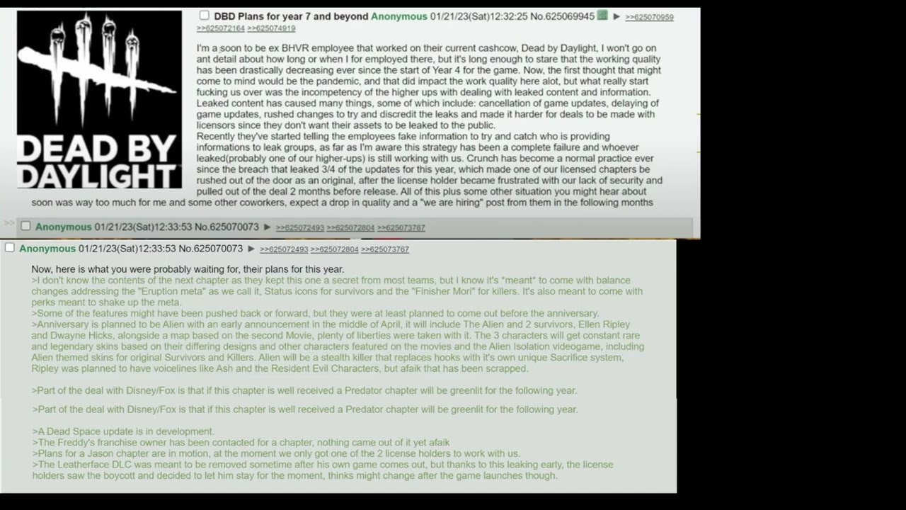 UNGLAUBLICHE GERÜCHTE / LEAKS Über ALIEN, JASON, PREDATOR, DEAD SPACE & FNAF - Dead By Daylight