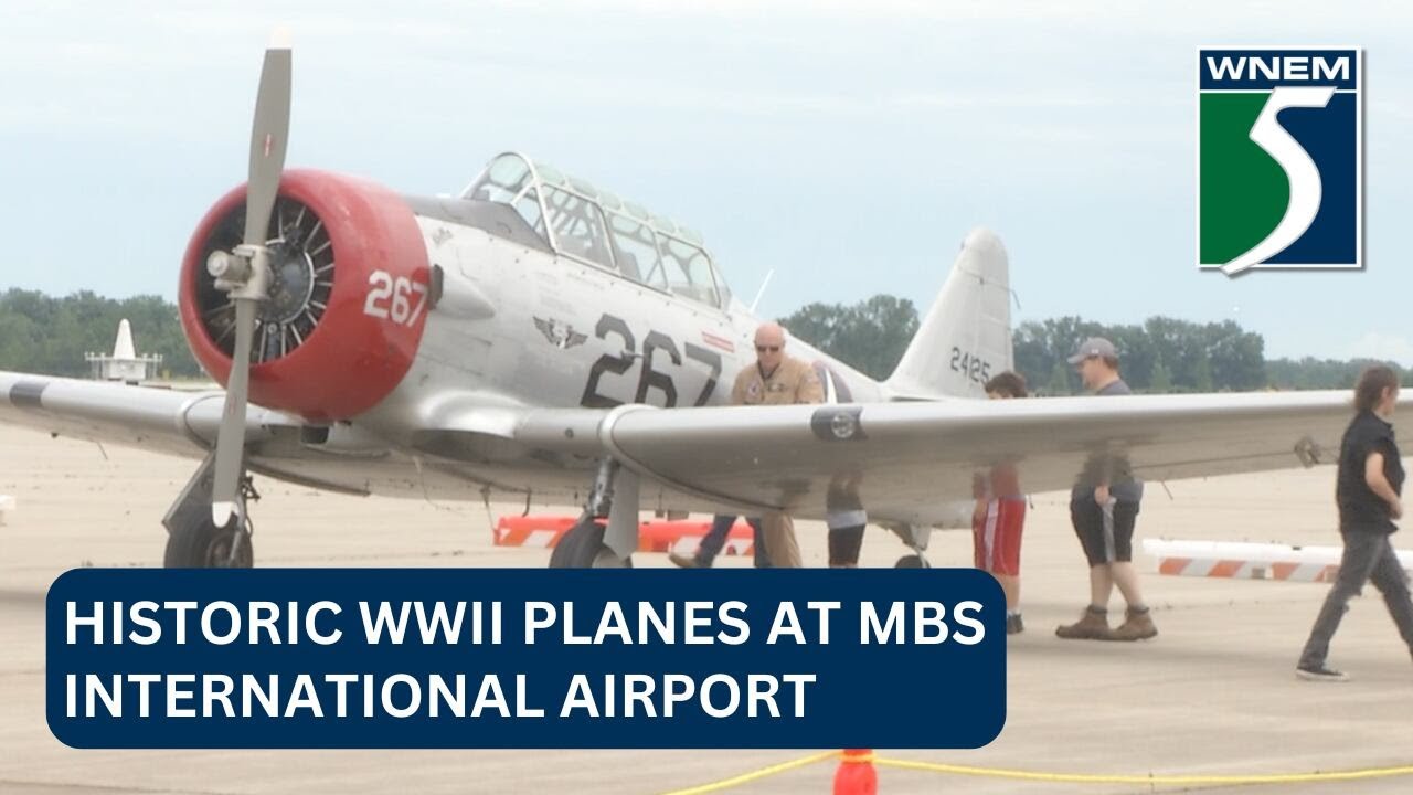 Historic WWII planes at MBS International Airport
