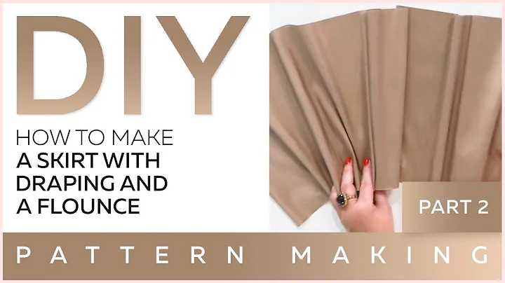 DIY: How to make a skirt with draping and a flounce. Pattern making.
