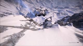 STEEP Wingsuit - smallest possible crack fly through